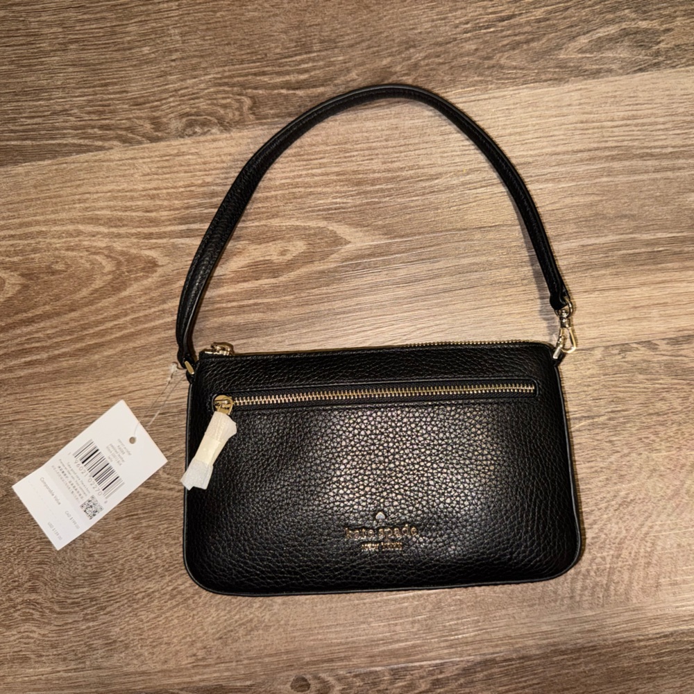 Kate Spade Black Leather Wristlet